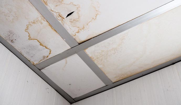 Water damaged ceiling panel Water damaged ceiling panel