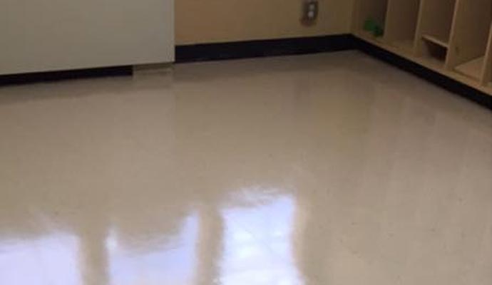 clean and shiny floor