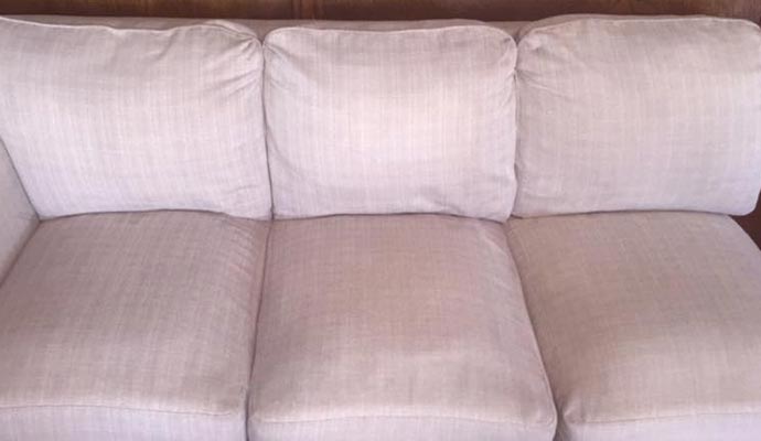 couch with clean upholstery