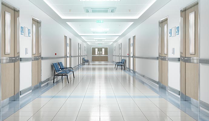 Clean hospital floor