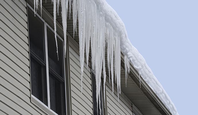 heavy ice on roof