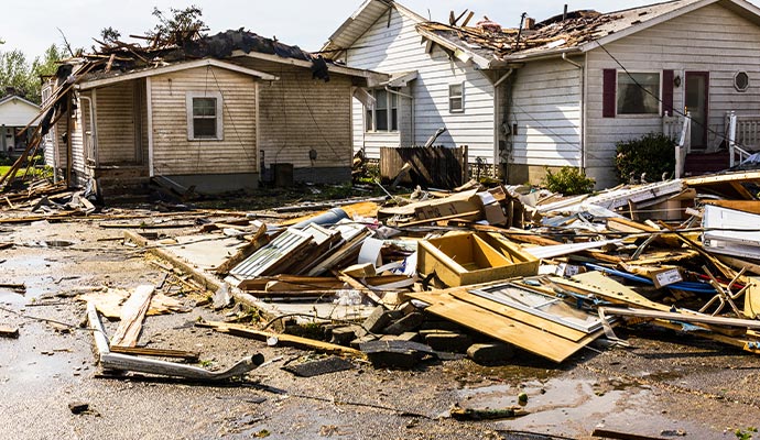 storm damaged property