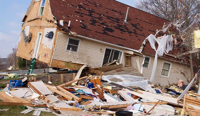 tornado damaged property